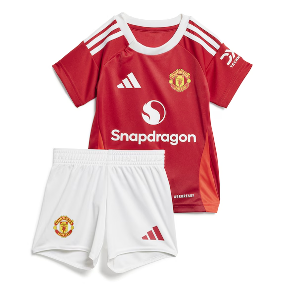 Manchester United 24-25 Home Baby Kit With Custom Printing_01 Kollektion – Exklusive Manchester United FC Trikots und Fanartikel