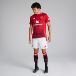 Manchester United 24-25 Home Shorts Weiß With Custom Printing_07 Kollektion – Exklusive Manchester United FC Trikots und Fanartikel