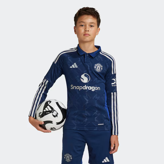 Manchester United 24-25 Langarm-Away-Trikot Kinder_01 Kollektion – Exklusive Manchester United FC Trikots und Fanartikel