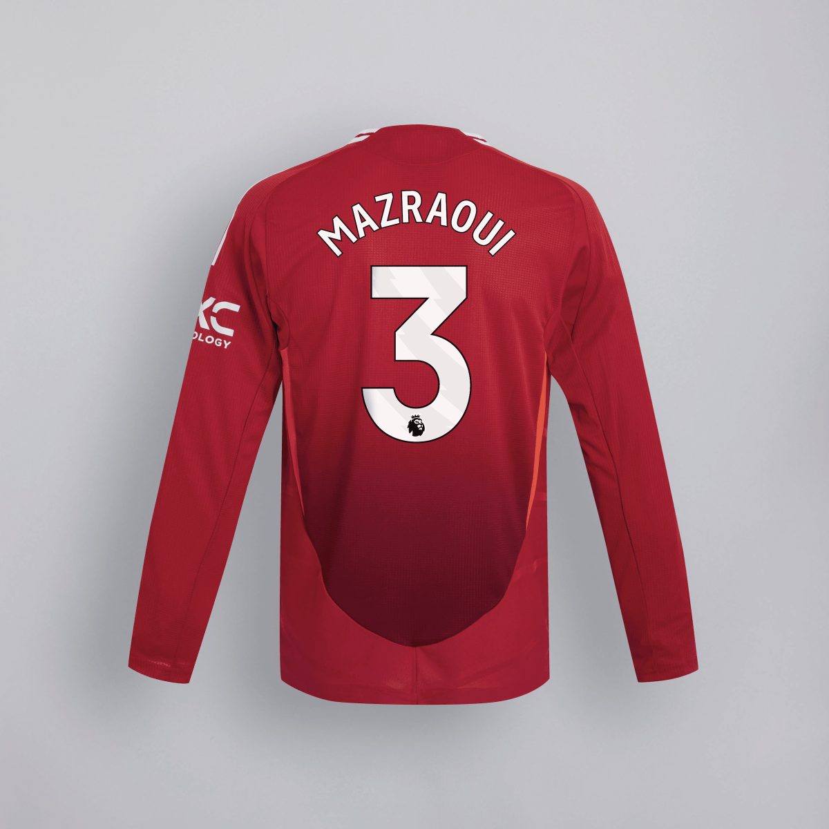 manchester united 2425 langarm home authentic trikot – 3 noussair mazraoui Kollektion – Exklusive Manchester United FC Trikots und Fanartikel